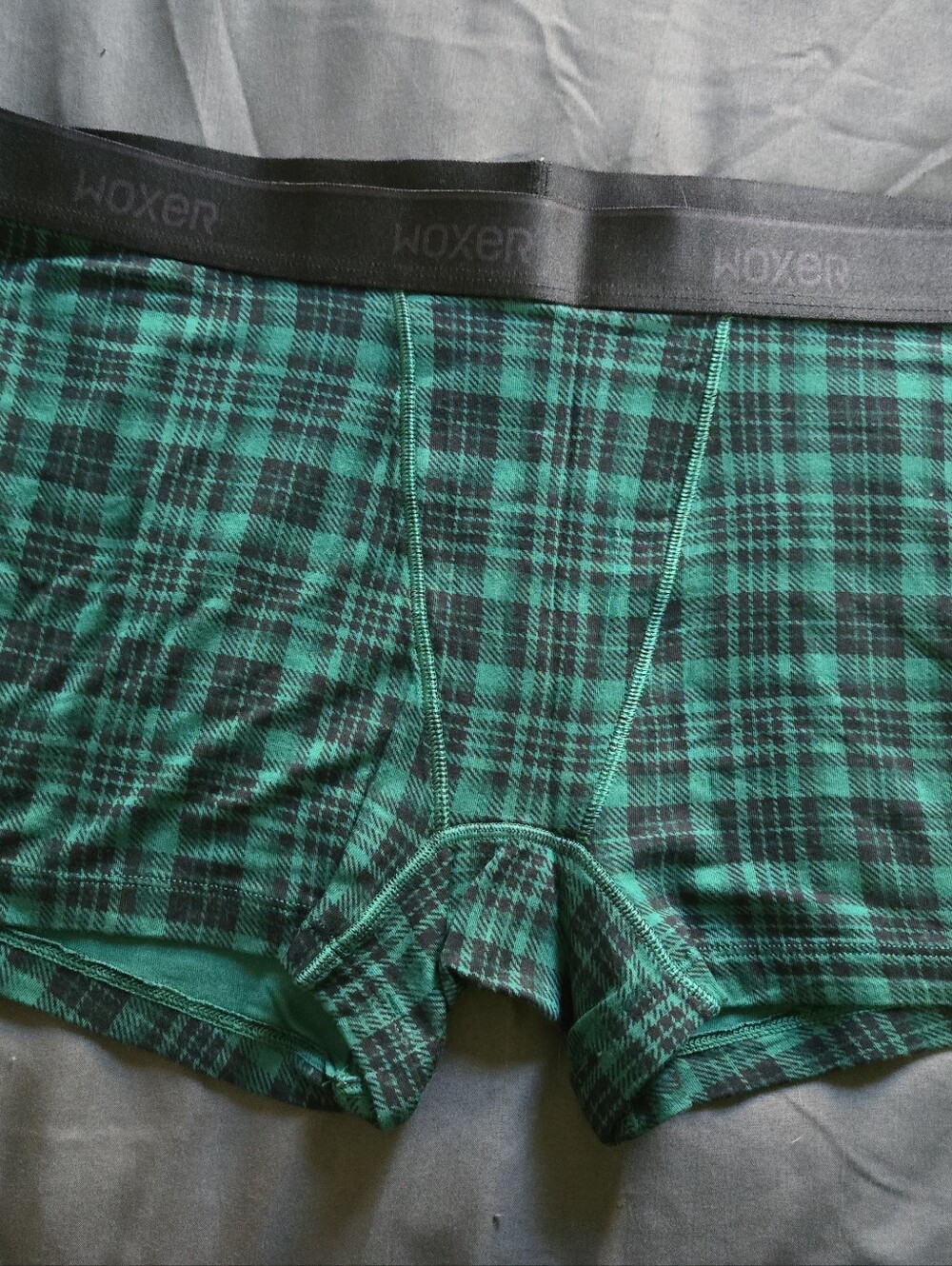 Woxer Malachite Plaid Star Boyshort New XL